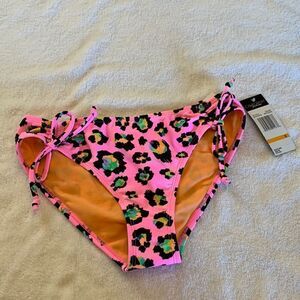 California waves multicolored bikini bottoms Size S NWT
